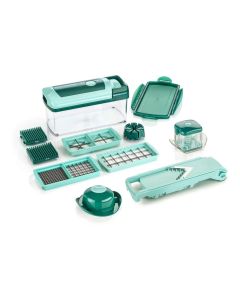 Genius Gemüseschneider Nicer Dicer Fusion + Slicer 13-teilig, Grün