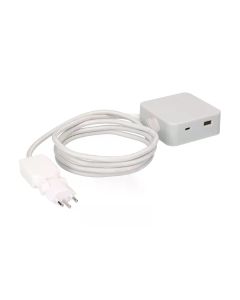 maxTex Steckdosenleiste Cube 3x T13, USB A/C, Grau/Weiss