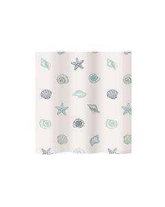 diaqua® Duschvorhang Mare 180 x 200 cm, Blau/Weiss
