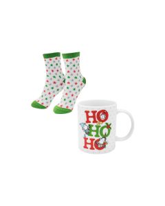 Sheepworld Fanartikel Tasse-Socken-Set Ho Ho Ho Grösse 36 - 40