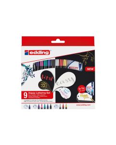 edding Brushpen Happy Lettering 9 Stück