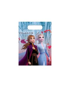 Amscan Geschenktasche Disney Frozen II 6 Stück, 16.5 x 23 cm