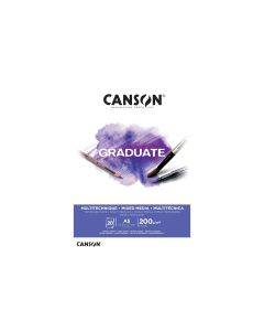 Canson Zeichenblock Graduate Mixed Media A5, 20 Blatt