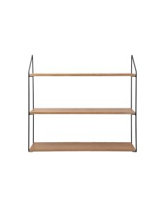 Schou Wandregal 60 x 15 x 54 cm, Braun/Schwarz