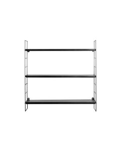 Schou Wandregal 58 x 16 x 58 cm, Schwarz