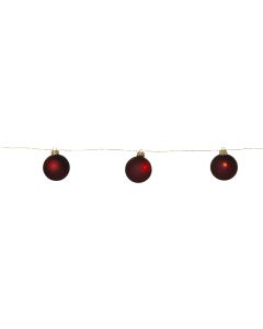 Star Trading LED-Lichterkette Bliss, 1.6 m, 8 Kugeln, Rot