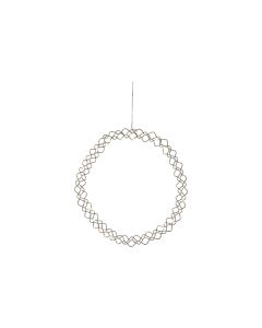 Star Trading Hänger Kranz Hoop, 30 LEDs, Ø 30 cm, Chrom