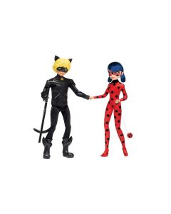 BANDAI Puppe Miraculous – Ladybug & Cat Noir 26 cm