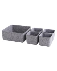 Schou Aufbewahrungskorb 5-er Set Grau