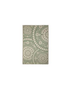 Esschert Design Teppich Outdoor 121 x 182 cm, Grün/Weiss