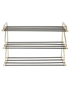 Kare Schuhregal Walk Big 84 x 55 cm, Gold/Schwarz