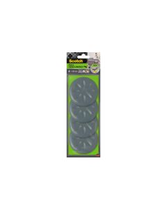 3M Möbelgleiter Flexibal, Ø 80 mm, Grau, 4er Pack