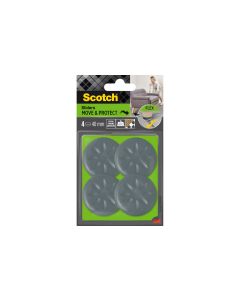 3M Möbelgleiter Flexibal, Ø 40 mm, Grau, 4er Pack