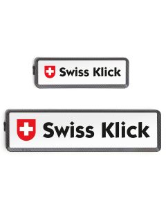 Swiss Klick Kennzeichenhalterset Langformat Carbon Look