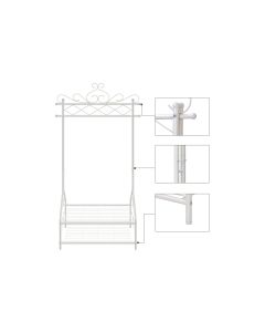 Songmics Garderobe mit Schuhablage 92 x 173 x 41 cm, Beige