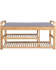 Leitmotiv Sitzbank Arch Double 50 x 100 cm, Grau/Nature