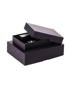 Brieger Versandkarton Ligne Noire 170 x 120 x 55 mm, Schwarz