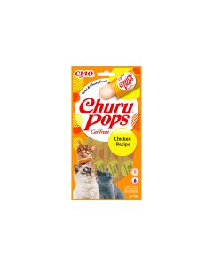 CIAO Churu Katzen-Snack Pops Huhn, 4 x 15 g
