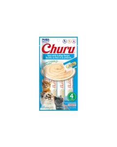 CIAO Churu Katzen-Snack Pürees Thunfisch & Jakobsmuschel, 4 x 14 g