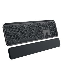 Logitech Tastatur MX Keys S Plus CH-Layout mit Handgelenkauflage