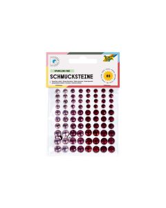 Folia Schmucksteine Sparkling Red selbstklebend 80 Stück