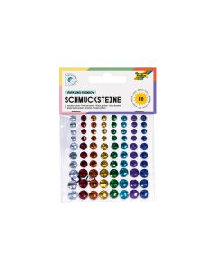 Folia Schmucksteine Rainbow selbstklebend 80 Stück, Mehrfarbig