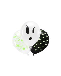 Partydeco Ballons BOO! Mehrfarbig, 7 cm