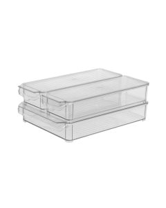 FTM Kühlschrankorganizer 3-teilig, Transparent