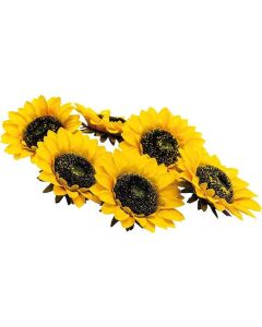 Dekomat AG Kunstblume Sommenblumenblüten 6 Stück