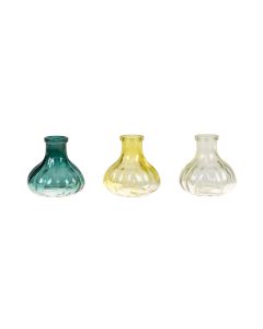 CHALET Vasen-Set Stripes 3 Stück, 7 cm, Grün
