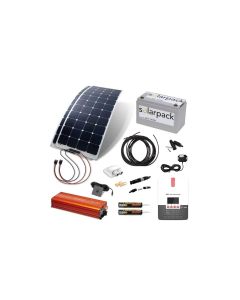 autosolar Inselanlage 320 W mit Wechselrichter und 105 Ah Batterie