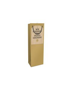 Braun + Company Flaschentasche Uni Postkarten 12 x 36 x 10 cm, Gold