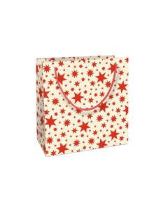 Braun + Company Geschenktasche Beautiful Stars 20 x 21 x 8 cm, Rot