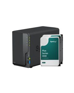 Synology NAS DiskStation DS223, 2-bay Synology Plus HDD 16 TB