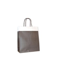 ELCO Geschenktasche 35 x 13 x 31 cm, 25 Stück, Braun/Silber