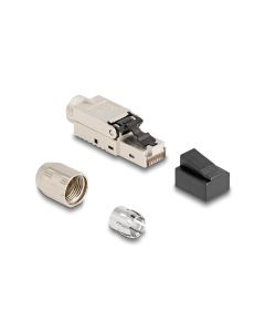 Delock Stecker RJ45 Cat.6A Feldkonfektionierbar 1 Stück, Silber