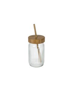 FURBER Trinkglas mit Strohhalm 500 ml, 1 Stück