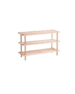 Zeller Present Schuhregal mit 3 Ablagen 80 x 49.5 cm, Kiefernholz