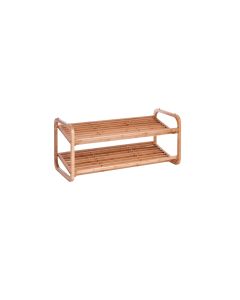 Zeller Present Schuhregal mit 2 Ablagen 74 x 33 cm, Bambus