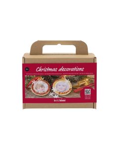 Creativ Company Bastelset Weihnachtskugeln Bilderrahmen Foto