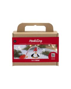 Creativ Company Bastelset Modellieren Weihnachtskugeln, Pinguin