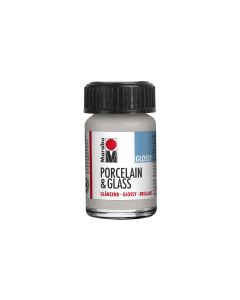 Marabu Glas- und Porzellanfarbe 782 Metallic-Silber, 15 ml