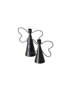 Boltze Kerzenhalter Junio 2 Stück, Schwarz