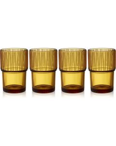 Bitz Latte Macchiato Becher Kusintha 380 ml, 4 Stück, Bernstein