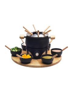 Nouvel Fleischfondue-Set Mia 21 Teile, Schwarz