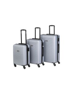 FTM Reisekofferset World Superb 3-teilig, Silbergrau