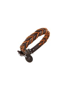Hunter Halsband Solid Education Cord, M (55), Dunkelbraun/Orange