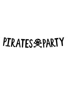 Partydeco Girlande Piraten 14 x 100 cm, Schwarz