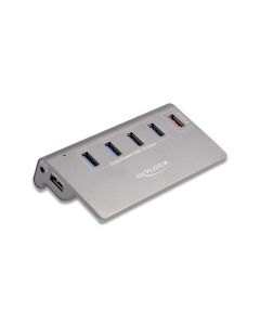 Delock USB-Hub 64182 USB 10 Gbps - 4x USB-A / 1x Schnellladeport