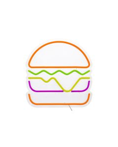 Vegas Lights LED Dekolicht Neonschild Hamburger 30 x 29 cm